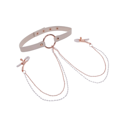 Peaches 'n CreaMe Collar with Nipple Clamps